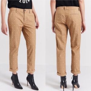 CURRENT ELLIOT The Confidant Polka Dot Tan Pants.Size 26 NWT